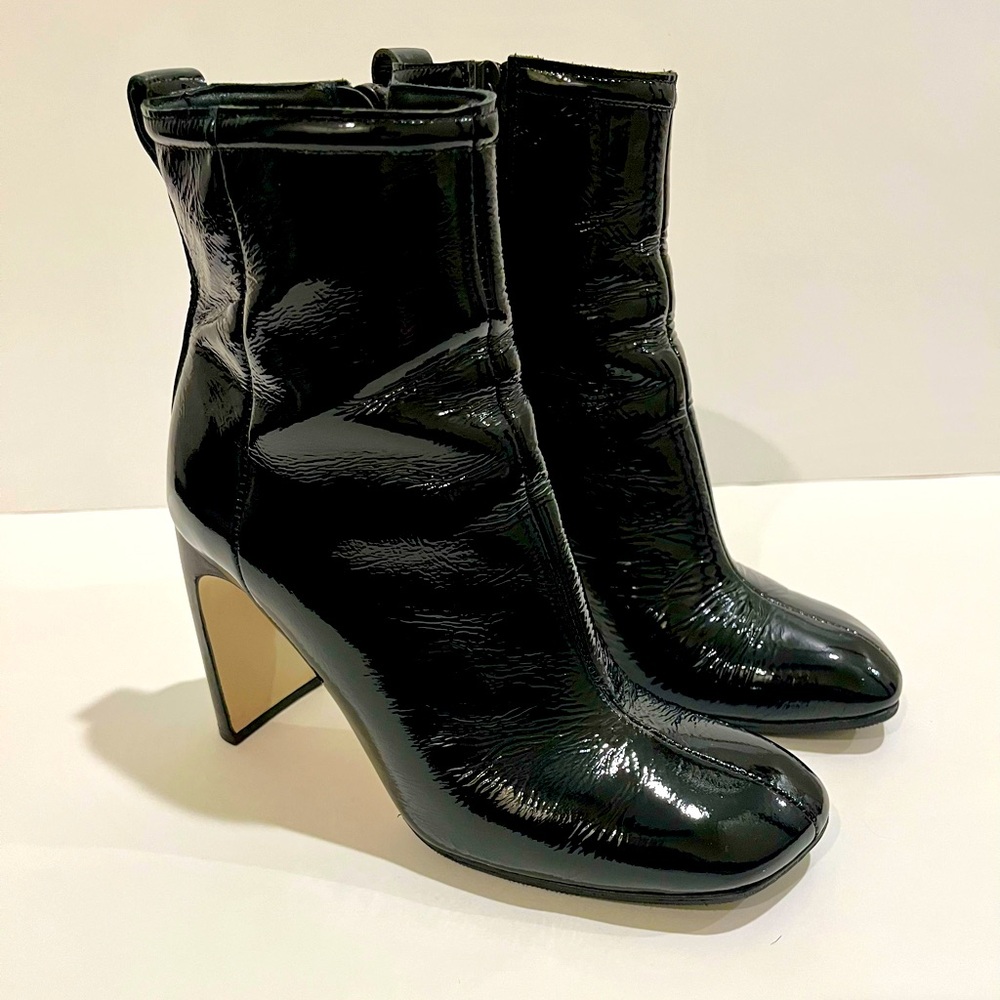 Rag & Bone Black Patent Leather Ankle Boots